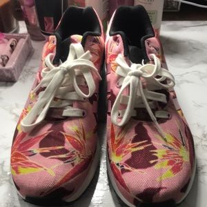 Adidas floral print shoes